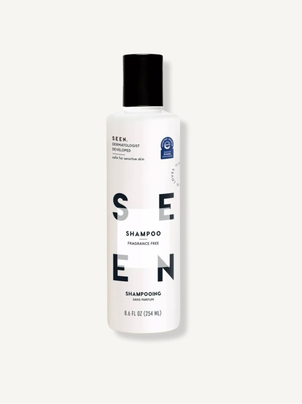 SEEN Fragrance Free Shampoo - 8.6 oz large size